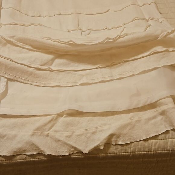 Sharagano white tiered A line midi skirt size 10P - Picture 8 of 8